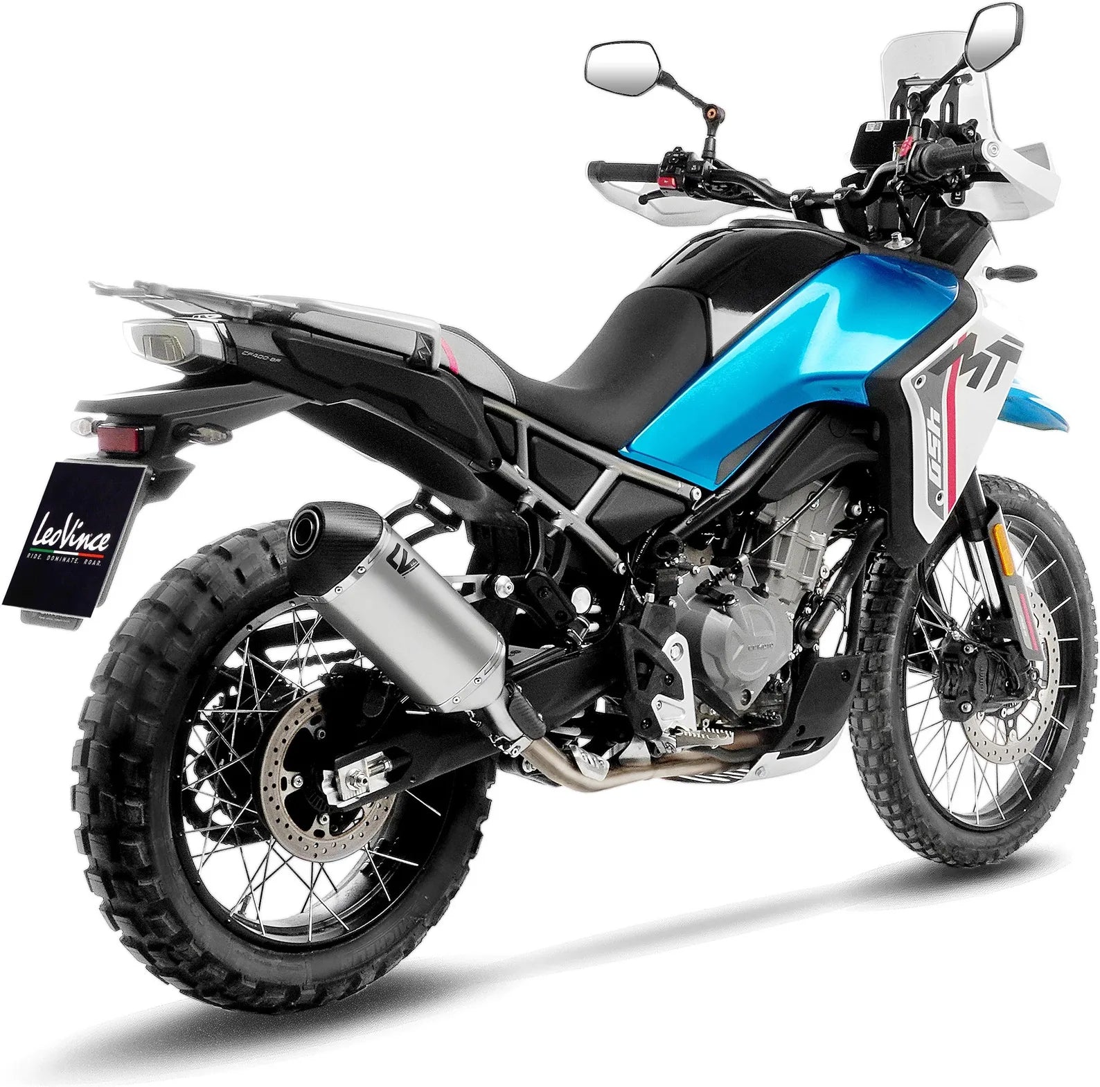 Tubo De Escape Sin Homologación Acústica Lv-14 Acero Fondo Carbono - Leovince Compatible Con Cfmoto 450 Mt (2024)