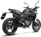 Tubo De Escape Con Homologación Acústica Lv-14 Acero Negro Fondo Carbono - Leovince Compatible Con Husqvarna Svartpilen 801 (2024-2026)