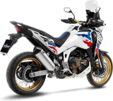 Tubo De Escape Con Homologación Acústica Lv-14 Titano Fondo Carbono - Leovince Compatible Con Honda Crf 1100 L Africa Twin Adventure Sports (2024-2026)