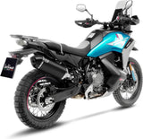 Tubo De Escape Sin Homologación Acústica Lv-14 Acero Negro Fondo Carbono - Leovince Compatible Con Cfmoto 800 Mt-X (2025-2026)