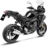 Sistema De Escape Completo Con Catalizador Y Homologación Acústica Lv-14 R Acero Fondo Carbono - Leovince Compatible Con Yamaha Tracer 9 (2021-2024)