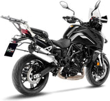 Tubo De Escape Sin Homologación Acústica Lv-14 Titano Fondo Carbono - Leovince Compatible Con Benelli Trk 702 - X (2023-2024)