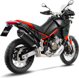 Tubo De Escape Sin Homologación Acústica Lv-14 Acero Negro Fondo Carbono - Leovince Compatible Con Aprilia Tuareg 660 (2022-2024)