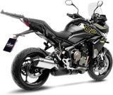 Tubo De Escape Con Homologación Acústica Lv-14 Acero Fondo Carbono - Leovince Compatible Con Triumph Tiger 800 Sport (2024-2026)