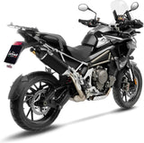 Tubo De Escape Sin Homologación Acústica Lv-14 Acero Negro Fondo Carbono - Leovince Compatible Con Triumph Tiger 1200 Gt Explorer (2025-2026)