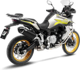 Tubo De Escape Con Homologación Acústica Lv-14 Acero Negro Fondo Carbono - Leovince Compatible Con Voge Valico 900 Dsx (2024-2026)