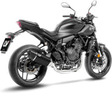 Sistema De Escape Completo Con Catalizador Y Homologación Acústica Lv-14 R Acero Negro Fondo Carbono - Leovince Compatible Con Yamaha Mt-07 (2021-2024)