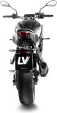 Tubo De Escape Sin Homologación Acústica Lv-14 R Acero Negro Fondo Carbono - Leovince Compatible Con Yamaha Mt-07 (2025-2026)
