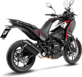 Tubo De Escape Sin Homologación Acústica Lv-14 Acero Negro Fondo Carbono - Leovince Compatible Con Moto Morini X-Cape 700 (2025-2026)