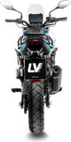 Exhaust Tip Without Sound Certification Lv-14 Steel Black Carbon Fiber End Cap - Leovince Compatible With Qj Motor Srt 600 Sx (2024-2026)