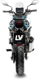 Tubo De Escape Con Homologación Acústica Lv-14 Acero Fondo Carbono - Leovince Compatible Con Qj Motor Srt 600 Sx (2024-2026)