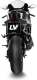 Sistema De Escape Completo Sin Catalizador Y Sin Homologación Acústica Lv-14 R Acero Negro Fondo Carbono - Leovince Compatible Con Yamaha Yzf-R9 900 (2025-2026)