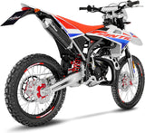 Tubo De Escape Con Homologación Acústica X-Fight Carbono Fondo Acero - Leovince Compatible Con Fantic Motor Motard 50 Performance (2019-2020)