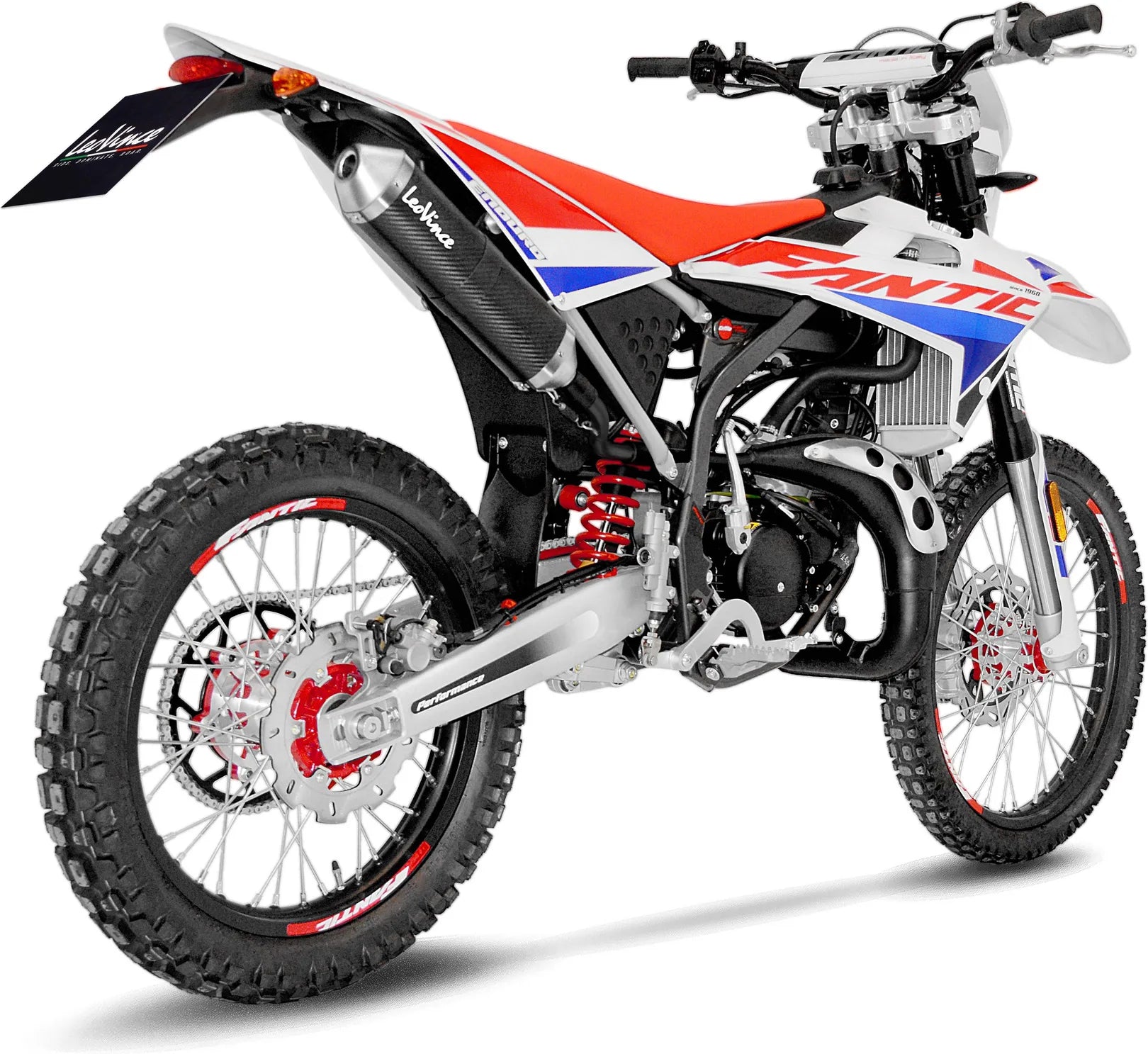 Tubo De Escape Con Homologación Acústica X-Fight Carbono Fondo Acero - Leovince Compatible Con Fantic Motor Motard 50 (2019-2020)