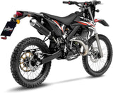 Tubo De Escape Con Homologación Acústica X-Fight Carbono Fondo Acero - Leovince Compatible Con Rieju Mrt 50 - Pro - Sm (2021-2023)