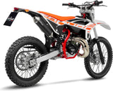 Tubo De Escape Con Homologación Acústica X-Fight Carbono Fondo Acero - Leovince Compatible Con Beta Rr 50 Motard - Sport (2021-2022)