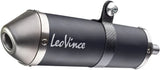 Tubo De Escape Con Homologación Acústica X-Fight Acero Negro Fondo Acero - Leovince Compatible Con Fantic Motor Xe 50 Performance (2021-2024)