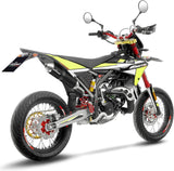 Tubo De Escape Con Homologación Acústica X-Fight Acero Negro Fondo Acero - Leovince Compatible Con Fantic Motor Xe 50 Competition (2021-2024)