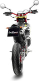 Tubo De Escape Con Homologación Acústica X-Fight Acero Negro Fondo Acero - Leovince Compatible Con Fantic Motor Xe 50 Performance (2021-2024)