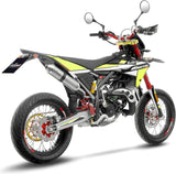 Tubo De Escape Con Homologación Acústica X-Fight Acero Fondo Acero - Leovince Compatible Con Fantic Motor Xe 50 Performance (2021-2024)