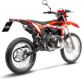 Tubo De Escape Con Homologación Acústica X-Fight Acero Negro Fondo Acero - Leovince Compatible Con Beta Rr 50 Motard - Sport (2023-2024)