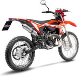 Tubo De Escape Con Homologación Acústica X-Fight Acero Fondo Acero - Leovince Compatible Con Beta Rr 50 Motard - Sport (2023-2024)