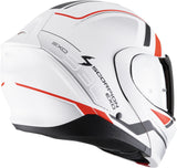 Flip-Up Motorcycle Helmet Scorpion Exo Exo-930 Evo Polycarbonate Matt White Black Red Ardens Size M