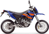 Escape Doble Con Homologación Acústica Albus Ceramic Aluminio Blanco - Gpr Compatible Con Ktm 625 Lc4 Smc (2005-2006)