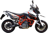 Escape Doble Con Homologación Acústica Albus Ceramic Aluminio Blanco - Gpr Compatible Con Ktm 990 Smr Supermoto (2008-2012)