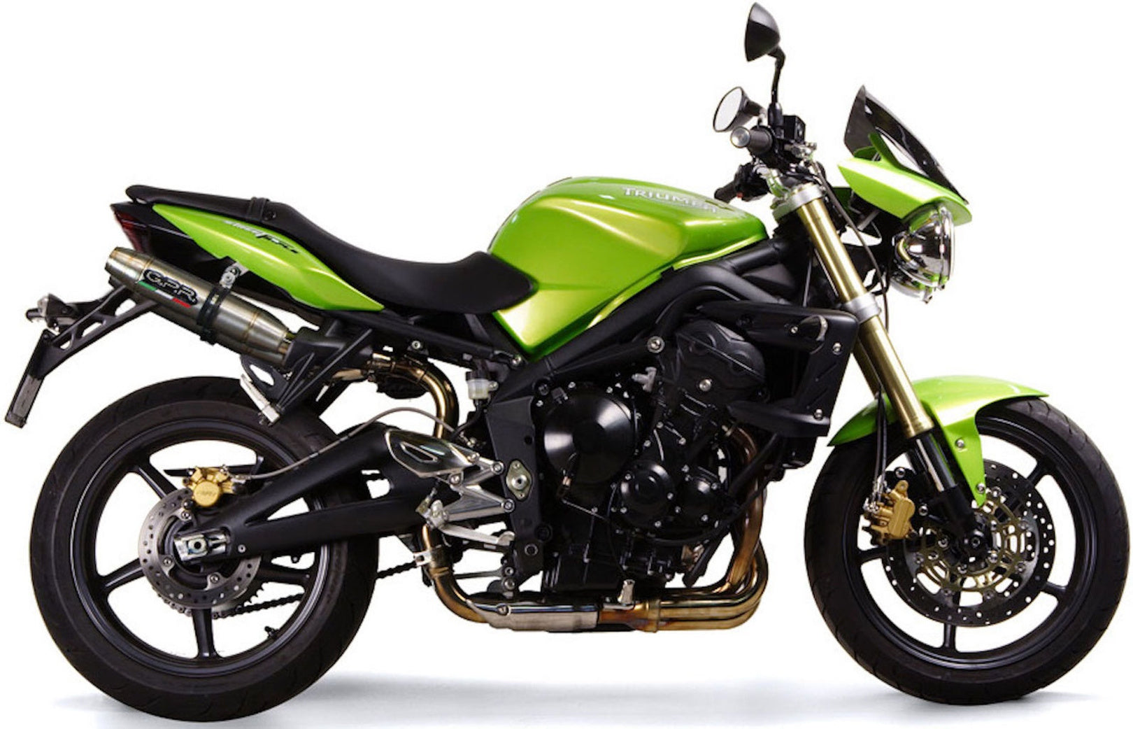 Dual Exhaust System With Sound Certification Deeptone Stainless Steel - Gpr Compatible With Triumph Street Triple 675 (2007-2012)