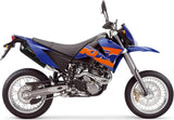 Escape Doble Con Homologación Acústica Furore Aluminio Negro - Gpr Compatible Con Ktm 625 Lc4 Smc (2005-2006)