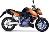 Doble Salida De Escape Con Catalizador Y Homologación Acústica Furore Aluminio Negro - Gpr Compatible Con Ktm 990 Super Duke - R (2004-2012)