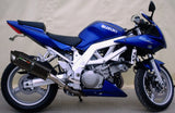 Escape Doble Con Homologación Acústica Furore Aluminio Negro - Gpr Compatible Con Suzuki Sv 1000 - S (2003-2008)