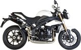 Dual Exhaust System With Sound Certification Furore Aluminium Black - Gpr Compatible With Triumph Speed Triple 1050 (2011-2015)