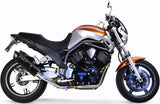 Escape Doble Con Homologación Acústica Furore Aluminio Negro - Gpr Compatible Con Yamaha Bt 1100 Bulldog (2002-2007)