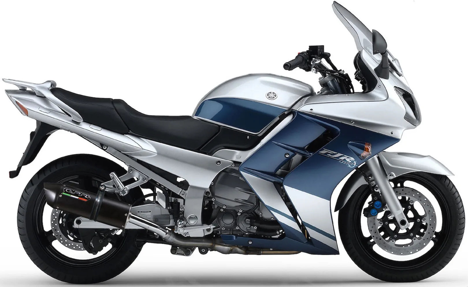 Escape Doble Con Homologación Acústica Furore Aluminio Negro - Gpr Compatible Con Yamaha Fjr 1300 (2001-2005)