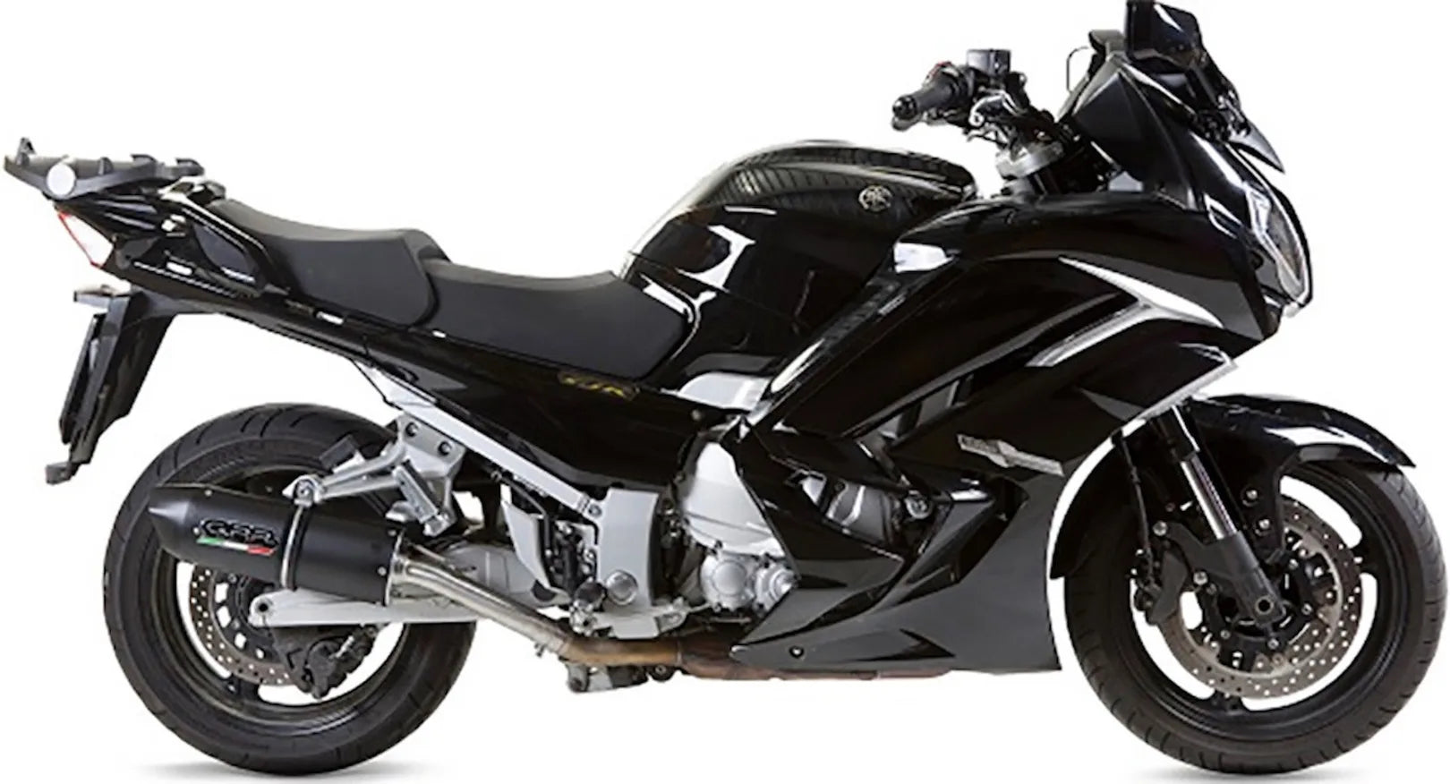 Escape Doble Con Homologación Acústica Furore Aluminio Negro - Gpr Compatible Con Yamaha Fjr 1300 (2006-2016)