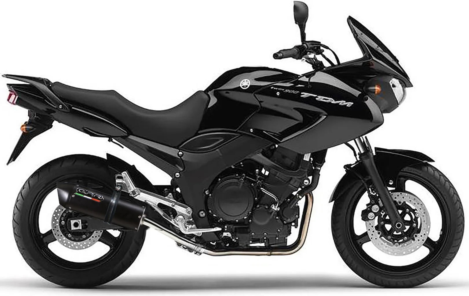 Escape Doble Con Homologación Acústica Furore Aluminio Negro - Gpr Compatible Con Yamaha Tdm 900 (2002-2014)