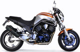 Escape Doble Con Homologación Acústica Ghisa Acero Negro - Gpr Compatible Con Yamaha Bt 1100 Bulldog (2002-2007)