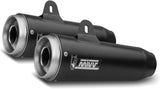 Doble Salida De Escape Con Catalizador Y Homologación Acústica Ghibli Acero Negro - Mivv Compatible Con Moto Guzzi V7 Classic (2008-2016)