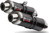 Dual Exhaust System With Sound Certification Gp Steel Black - Mivv Compatible With Ducati Monster S4R (2003-2005)