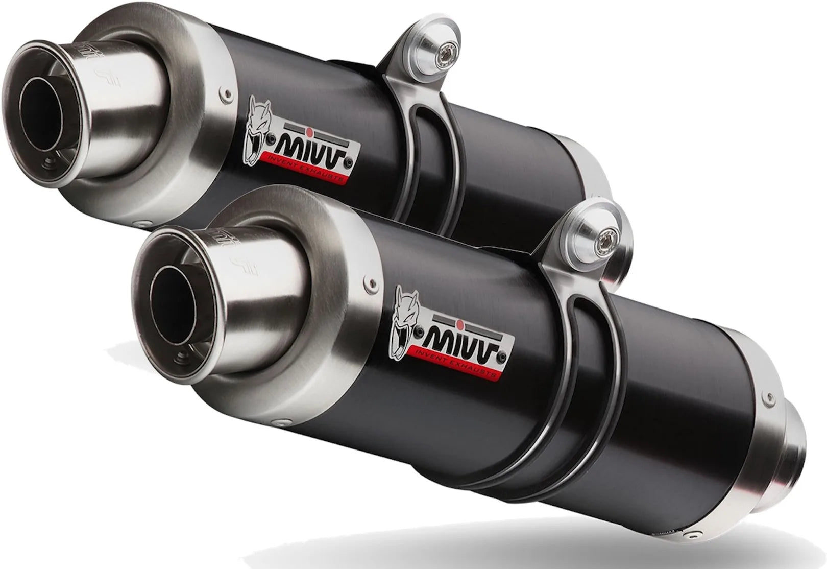 Escape Doble Con Homologación Acústica Gp Acero Negro - Mivv Compatible Con Ducati Monster S2R 1000 (2006-2007)