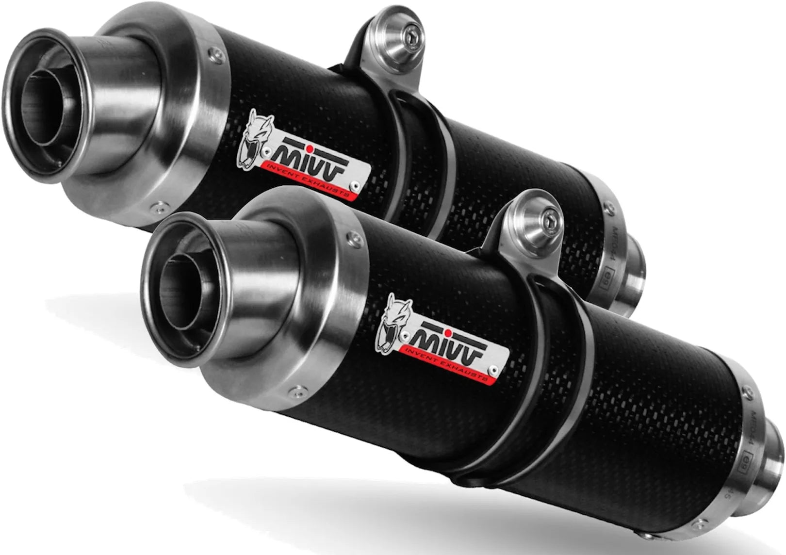 Escape Doble Sin Catalizador Con Homologación Acústica Gp Carbono - Mivv Compatible Con Suzuki Gsx-R 1000 (2007-2008)