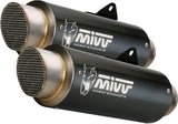 Escape Doble Con Homologación Acústica Gppro Acero Negro - Mivv Compatible Con Ducati Scrambler 1100 (2018-2020)