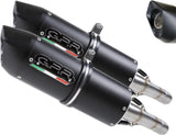 Dual Exhaust System With Sound Certification Furore Evo4 Aluminium Black - Gpr Compatible With Triumph Speed Triple 1050 (2016-2020)