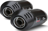 Escape Doble Sin Catalizador Con Homologación Acústica Oval Carbono Carbono - Mivv Compatible Con Yamaha Yzf 1000 R1 (2007-2008)