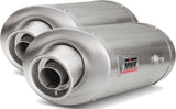 Dual Exhaust System With Sound Certification Oval Titanium - Mivv Compatible With Ducati 998 (1994-2001)