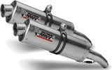 Dual Non-Catalytic Exhaust System With Sound Certification Oval Stainless Steel - Mivv Compatible With Yamaha Xt 660 R (2004-2016)