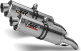 Escape Doble Sin Catalizador Con Homologación Acústica Oval Acero - Mivv Compatible Con Aprilia Pegaso 650 Strada (2005-2011)