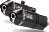 Escape Doble Con Homologación Acústica Speed Edge Acero Negro Carbono - Mivv Compatible Con Suzuki Gsx-R 1300 Hayabusa (2008-2017)